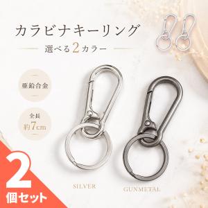 2個セット キーホルダー カラビナ キーリング...の詳細画像1