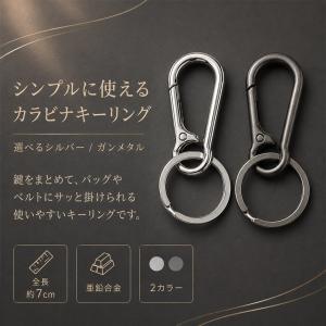 2個セット キーホルダー カラビナ キーリング...の詳細画像2