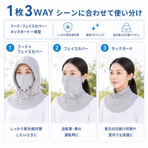 2個セット UVフェイスカバー フード付き フ...の詳細画像5