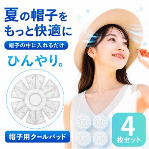 4個セット アイスパッド 帽子用 28度自然凍...の詳細画像1