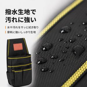 工具収納ウエストポーチ ベルト付き 多機能ポケ...の詳細画像4