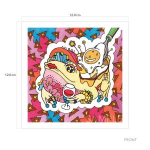 12cm角 カード「ケロックマダム」