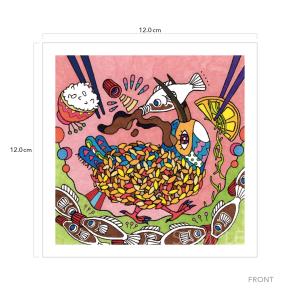 12cm角 カード「カワセミフライ」