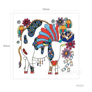 12cm角 カード「牛の花園」