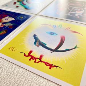 12cm角 カード「雲上鳴鶏」の詳細画像3