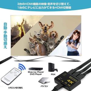 HDMI 切替器 分配器 3入力1出力 4K ...の詳細画像3