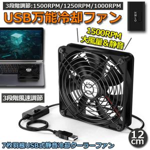 USBファン 3個セット 3段階調節 静音 ス...の詳細画像1