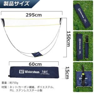 爆買 バドミントンネット ポータブルネット 練...の詳細画像5