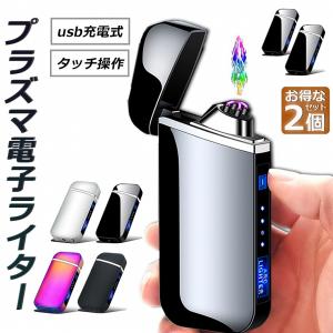 電子ライター usb ライター  プラズマライター 2個セット 小型 充電式 ガスオイル不要 防風 軽量 点火用 プレゼント 電子ターボライター
