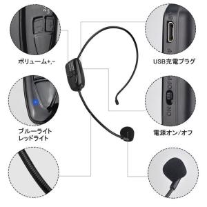 ワイヤレスマイク 2.4G 無線マイク ヘッド...の詳細画像4
