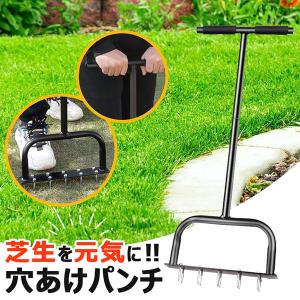 芝生 穴あけ エアレーション 10本釘 ローンスパイク ローンパンチ 芝生スパイク 芝スパイク ガーデンスパイク 穴開け 根切り 庭 ガーデニン