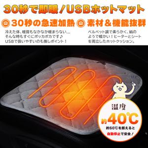 ホットクッション 電気座布団 USB 4カラー...の詳細画像2