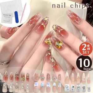 2個セット ネイルチップ 全10種類 粘着グミ...の詳細画像1