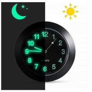 時計 温度計 コンパス 車用 時計 ミニ時計 車の 空気ベント