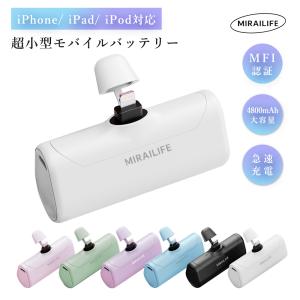 mirailife モバイルバッテリー 超小型 ワイヤレス充電 iPhone 4500mAh Lightning Type-C コネクター内蔵 コードレス 軽量 PSE認証済 iPhone用｜miraitokyo