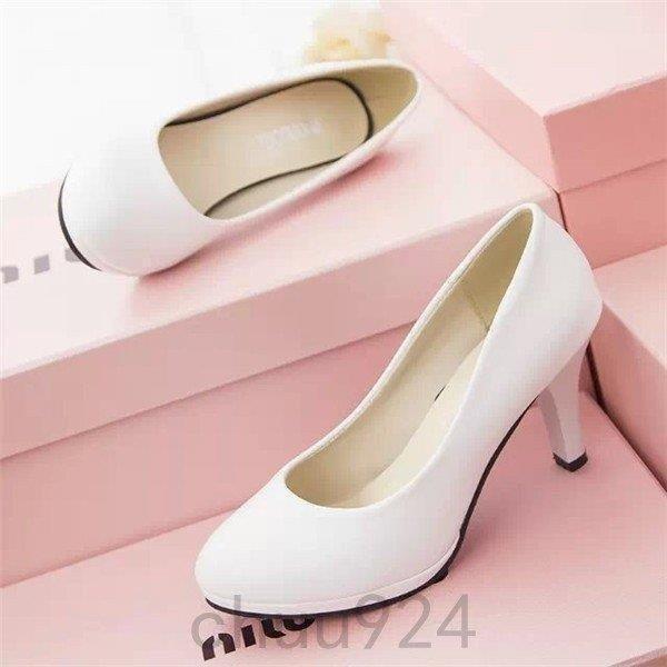 【大特価】ハイヒール パンプス 痛くない 脱げない 黒 ブラック　白　ホワイト　靴 レディース 結婚...