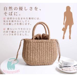 かごバッグ レディース バッグ 浴衣 巾着付き...の詳細画像3
