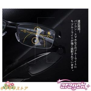 老眼鏡 遠近両用 変色 メガネ おしゃれ 調光...の詳細画像3