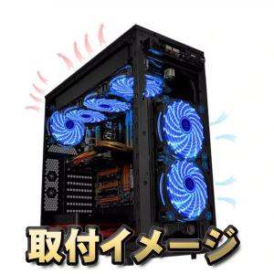 【ブルー】33個のLED内蔵 ケースファン 静...の詳細画像5