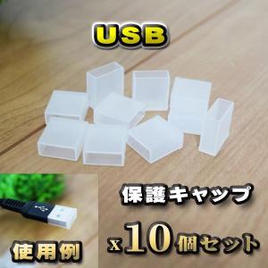 【端子キャップ】【USB】 コネクター カバー 端子カバー 保護 カバーキャップ　カラー クリア 10個セット