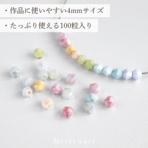 【4mm】カットガラス ソロバン モネ油画風 ...の詳細画像2
