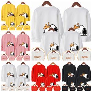 SNOOPY スヌーピー プルオーバー プリントパーカー トレーナー  トップス  カップル /メンズ/レディース/親子ペア 男の子/女の子/親子服お揃い