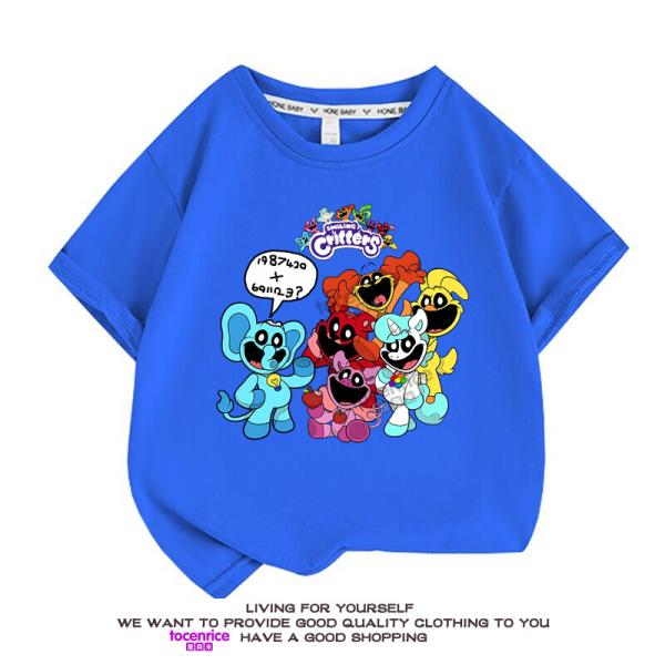 ポピープレイタイム smilingcritters 子供服 半袖Tシャツ  通気性 肌着 100%綿...