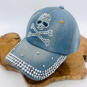 LAキラキラビジューストーン付きロゴキャップ4色/ラインストーン