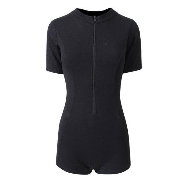 【即納】フロントジップワンピース 水着 レディース 半袖 スイムウェア フィットネス水着 プール 海...