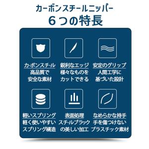 即納 ニッパー ワイヤーカッター カーボンスチ...の詳細画像2