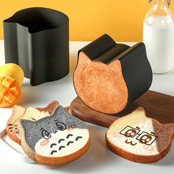 猫 トーストモールド 猫型 トーストボックス型 かわいい 猫パン ノンスティックパンベーキング 家庭...