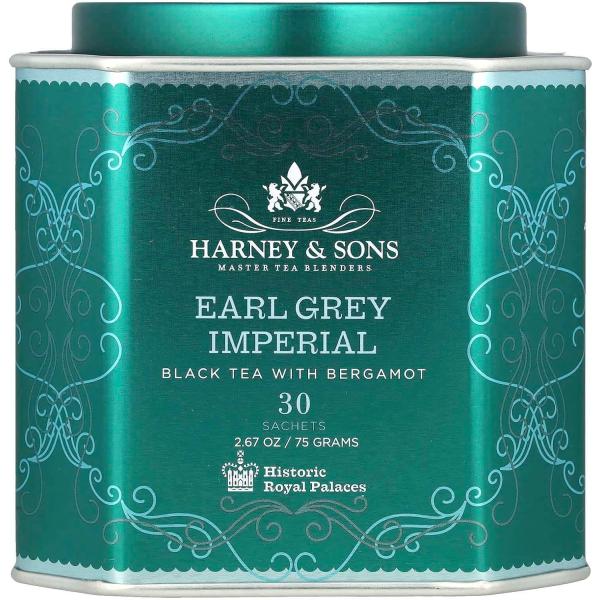 Harney&amp;Sons アールグレイ インペリアル ピラミッド型ティーバッグ 30サシェ缶 75g［...