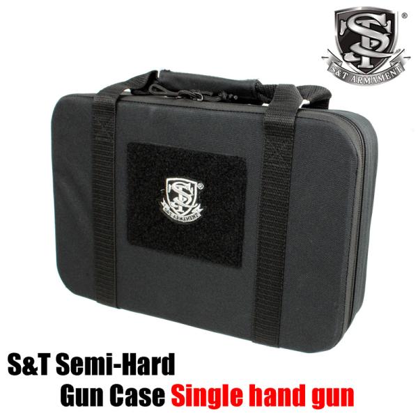 【S&amp;T】セミハード シングルハンドガンケース Black