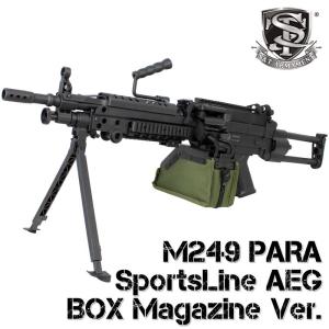 【S&T】M249 PARA BK スポーツライン電動ガン Boxマガジン仕様【無刻印】｜miritarigiablackburn