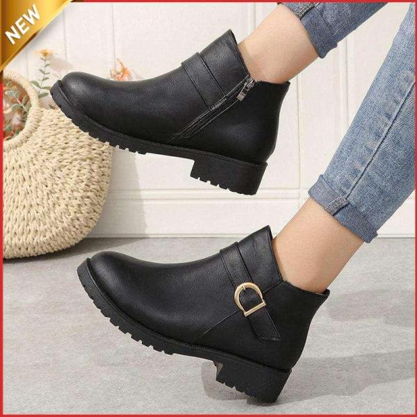 ブーツ ショートブーツ レディース ブーティ 秋冬 カジュアル 履きやすい PU 美脚見せ 疲れにく...