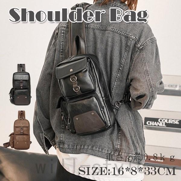 ボディバッグ メンズ 革 小さめ ショルダーバッグ メンズ ワンショルダー 斜めがけ