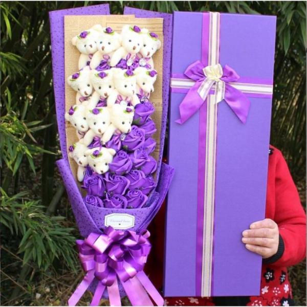 愛の花束熊束プロポーズくま束ベアブーケバレンタインデープレゼントギフト愛の告白誕生日結婚記念日愛を伝...