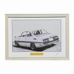日産 NISSAN 180SX中期【鉛筆画】名車 旧車 イラスト A4サイズ 額付き