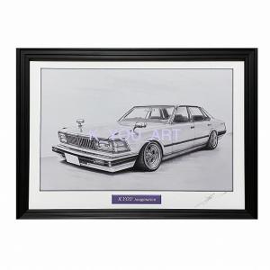日産 NISSAN スカイライン R34 GTR【鉛筆画】名車 旧車 イラスト A4
