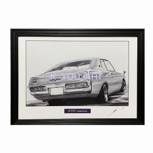 日産 NISSAN 430セドリック【鉛筆画】名車 旧車 イラスト A4