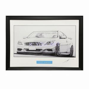 日産 NISSAN 430セドリック【鉛筆画】名車 旧車 イラスト A4サイズ 額