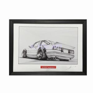 日産 NISSAN 430セドリック【鉛筆画】名車 旧車 イラスト A4サイズ 額