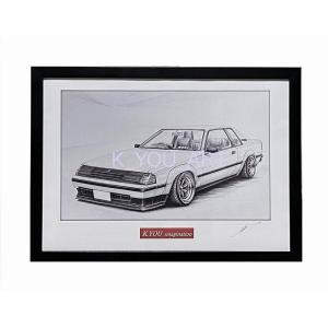 TOYOTA　 AA63セリカGT-R ブラックマスク【鉛筆画】名車 旧車 イラスト A4サイズ 額...
