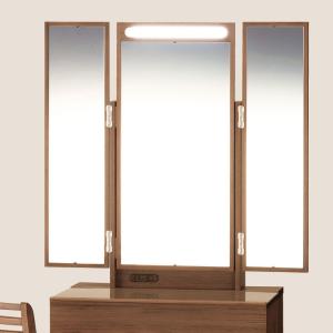 ドレッサー 日本製 三面鏡 完成品 ライト付 ...の詳細画像2