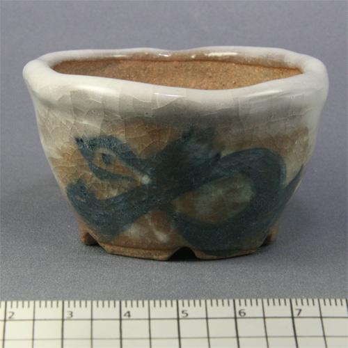 小さな盆栽鉢 ミニ盆栽鉢 (直径6.5cm・高さ4.0cm) 丸鉢 山野草鉢 陶器鉢 お祝 プレゼン...