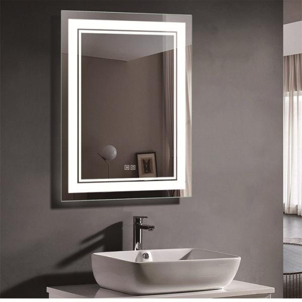 LED浴室ミラー 50x70cm 送料無料 ウォールミラー 飛散防止加工 調光可 曇り止め インテリ...