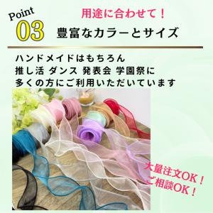 オーガンジー リボン 手芸 ワイヤー入り 【幅...の詳細画像4