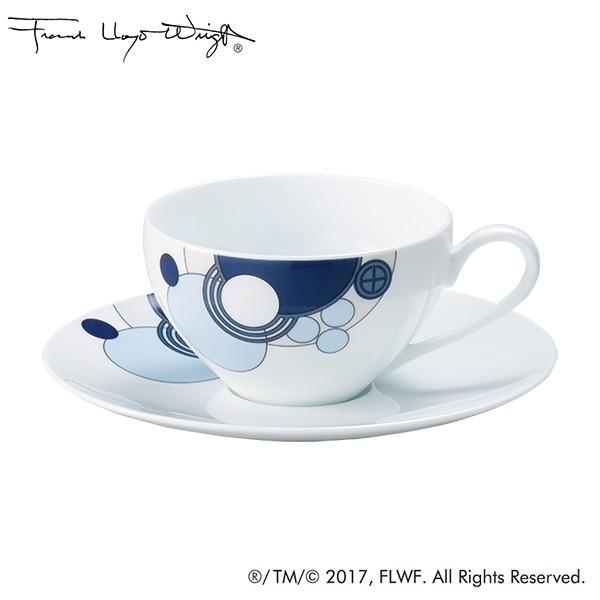 ノリタケ フランク・ロイド・ライト　インペリアルブルー(キャバレー)　ティー・コーヒー碗皿