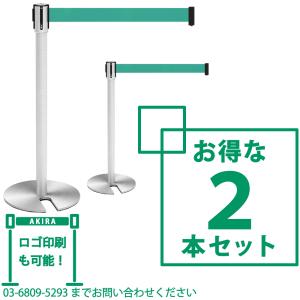 ベルトパーテーション 2本セット ステンレス ...の詳細画像5