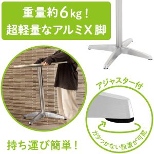 カフェテーブル 四角テーブル ダイニングテーブ...の詳細画像4